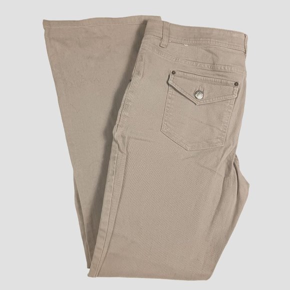 Fashion Bug Denim - Fashion Bug Womens Boot Cut Jeans Size 10 Beige Inseam 30 Midrise